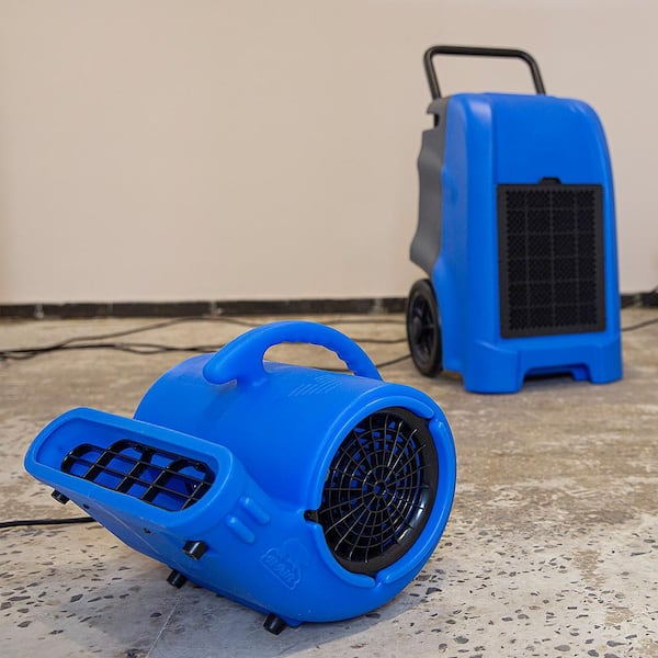 Industrial dehumidifier and air mover used for structural drying